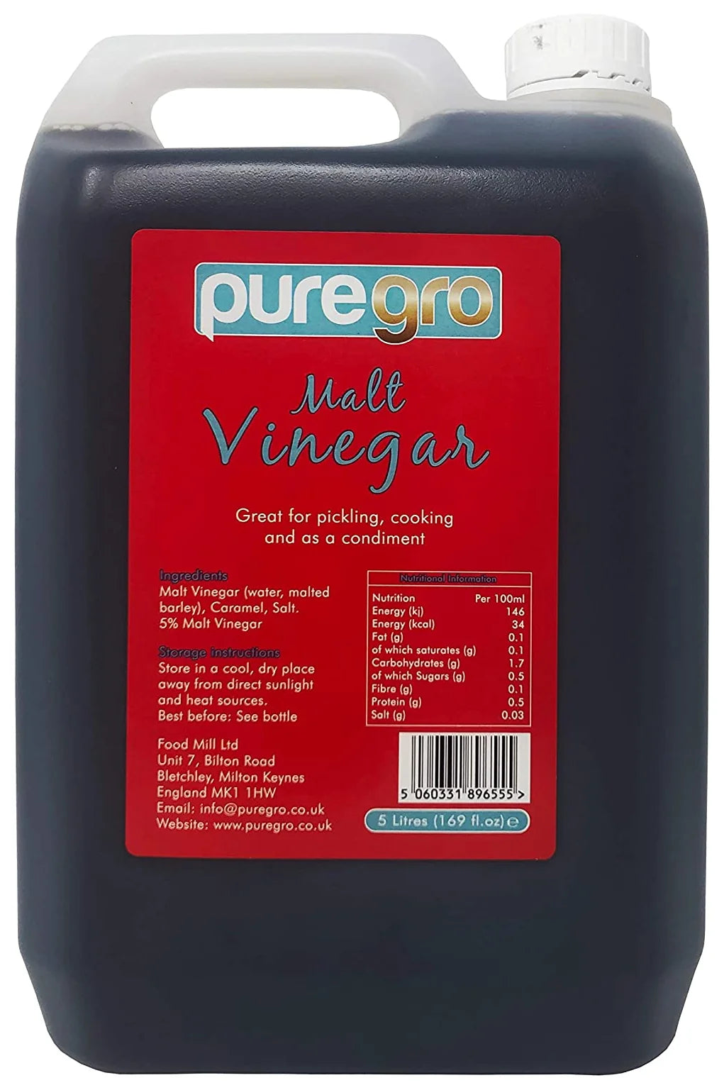 Puregro Malt Vinegar 5ltr (1.69 Fl.Oz)