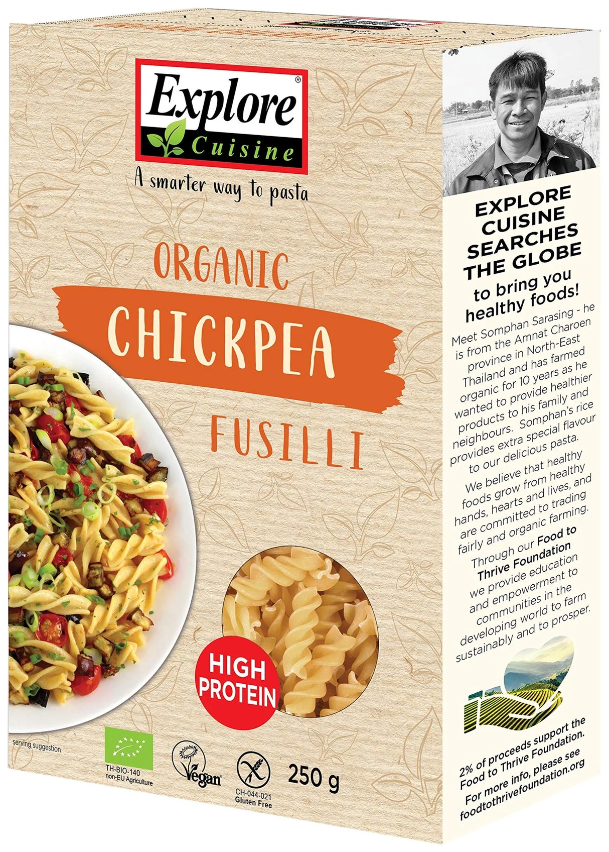 Explore Cuisine Chickpea Fusilli 250G
