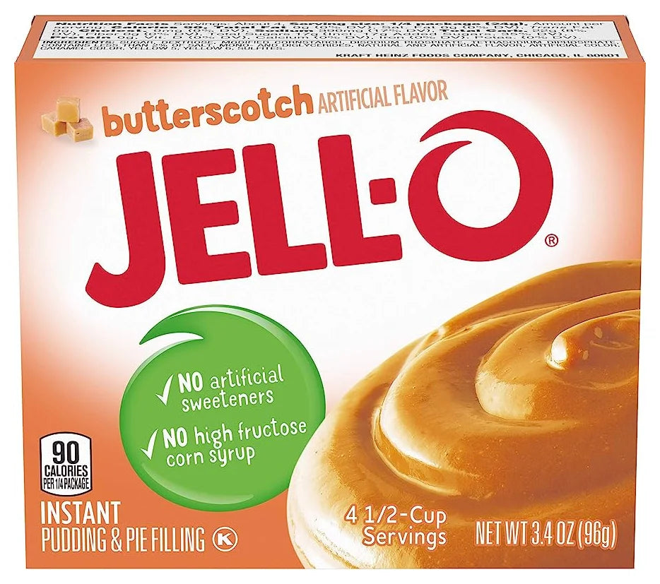 Jell-O Butterscotch Instant Pudding 3.4oz