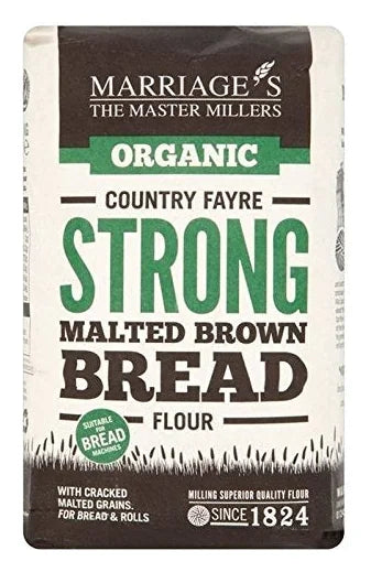 Marriages Millers Organic Country Fayre Malted Brown 1KG