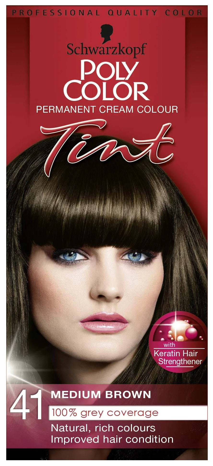 Schwarzkopf Poly Tint Hair Dye Natural Medium Brown No. 41