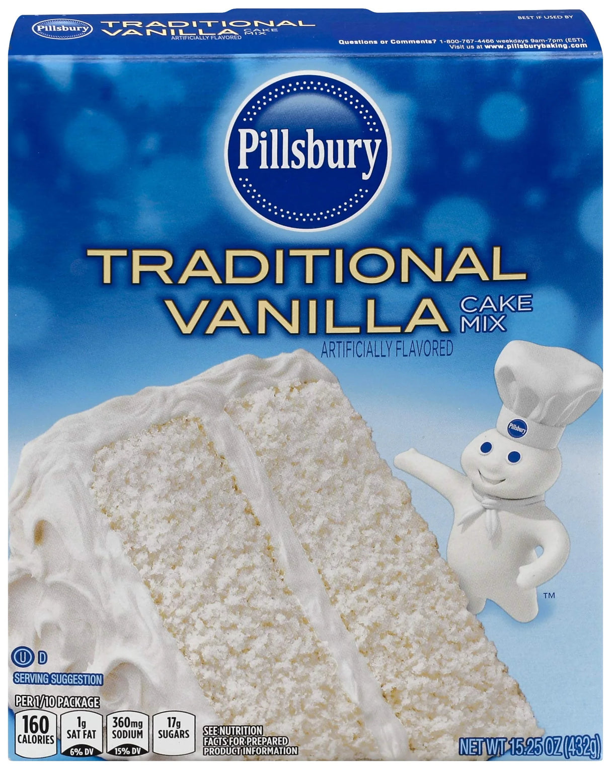 Pillsbury Traditional Vanilla Cake Mix 432G