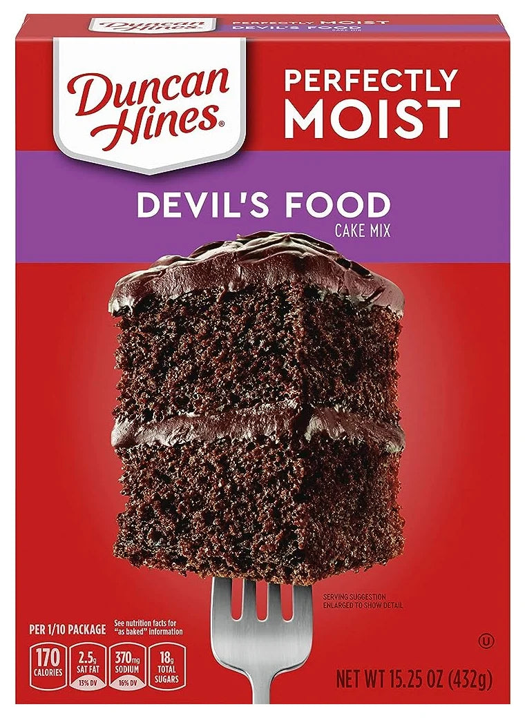 Duncan Hines Perfectly Moist Devil's Food Cake Mix 432G