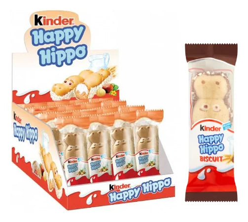 Kinder Happy Hippo Chocolate Biscuit Single Bar 20.7G (Case 28)