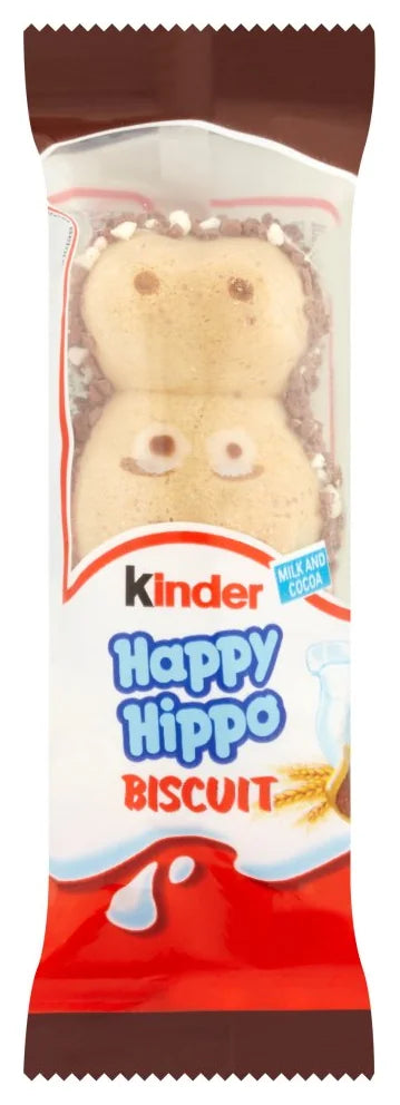 Kinder Happy Hippo Chocolate Biscuit Single Bar 20.7G (Case 28)
