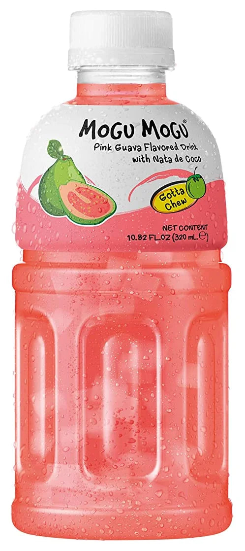 Mogu Mogu Drink With Nata De Coco Pink Guava Flavour 320Ml (Case of 24)