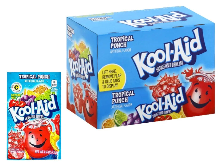 Kool Aid Sachet Tropical Punch 2QT (Case of 48)