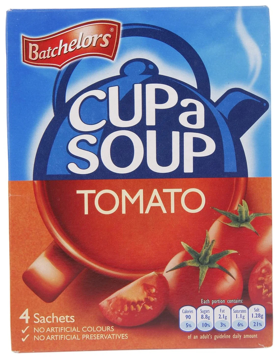 Batchelors Cup A Soup Tomato 4 Pack 93G (Case of 9)