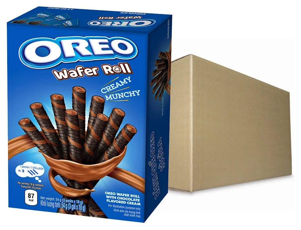Oreo Chocolate Wafer Rolls 54G (Case of 20)