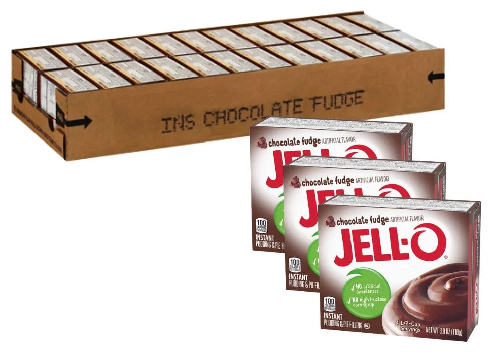 Jell-O Chocolate Fudge Pudding 3.9oz (Case of 24)