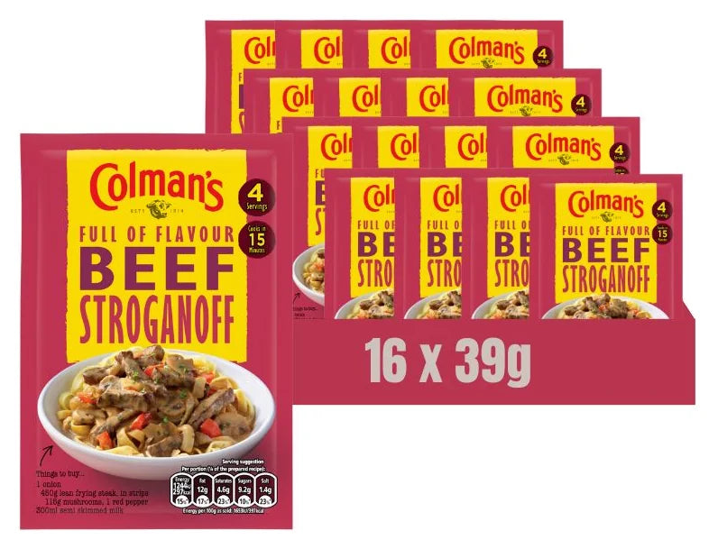 Colman's Beef Stroganoff Mix Sachet 39G (Case of 16)