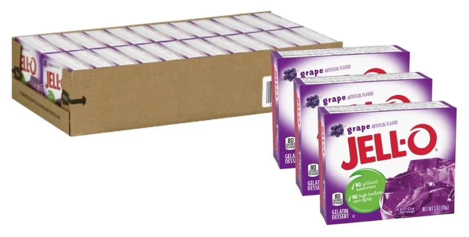 Jell-O Grape Gelatin 3Oz (85G) (Case of 24)