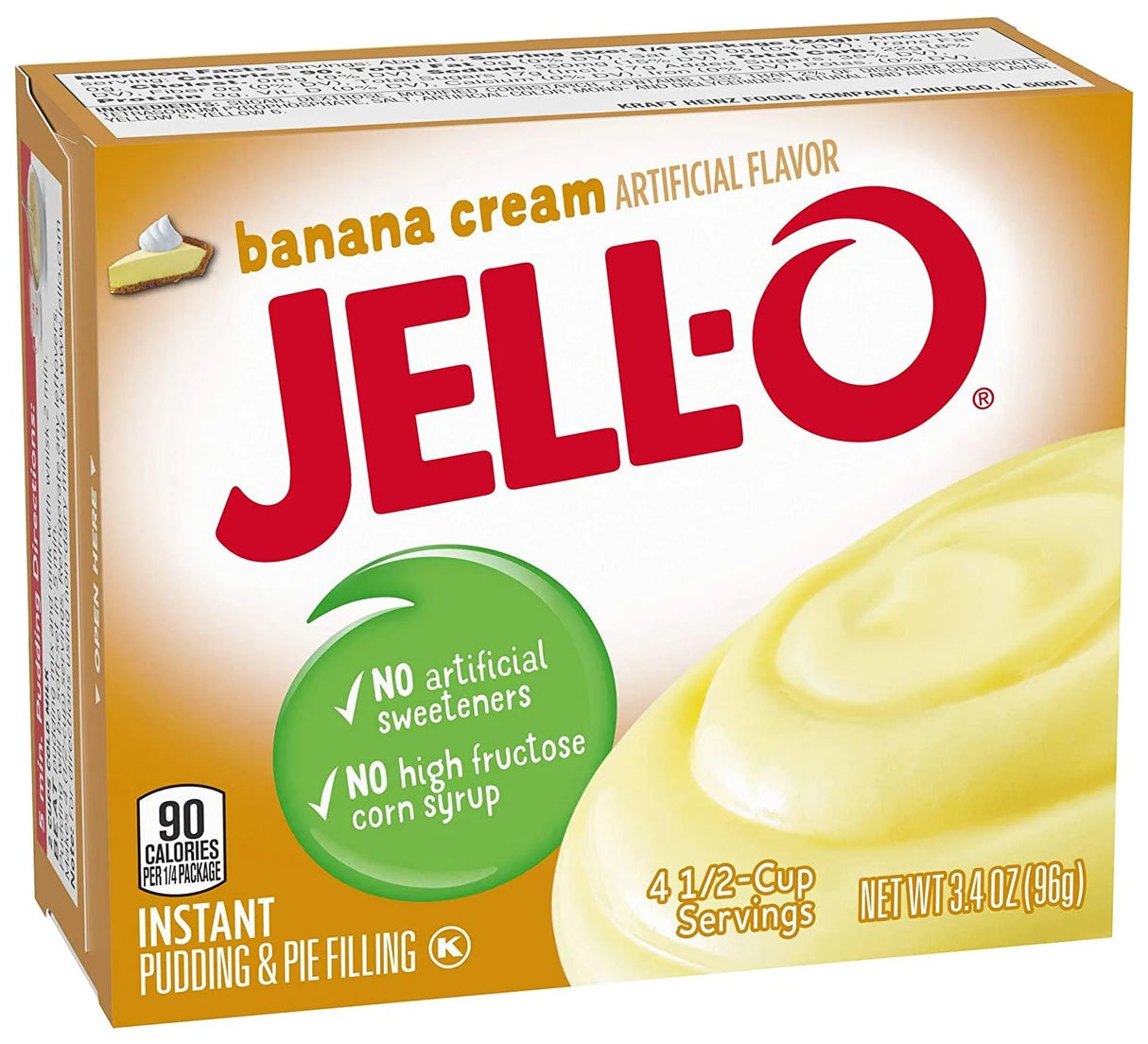 Jell-O Banana Cream Pudding Instant Mix 3.4Oz - World Food Shop