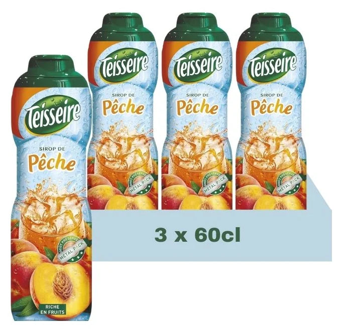 Teisseire Peach Cordial 60Cl (Case of 3)