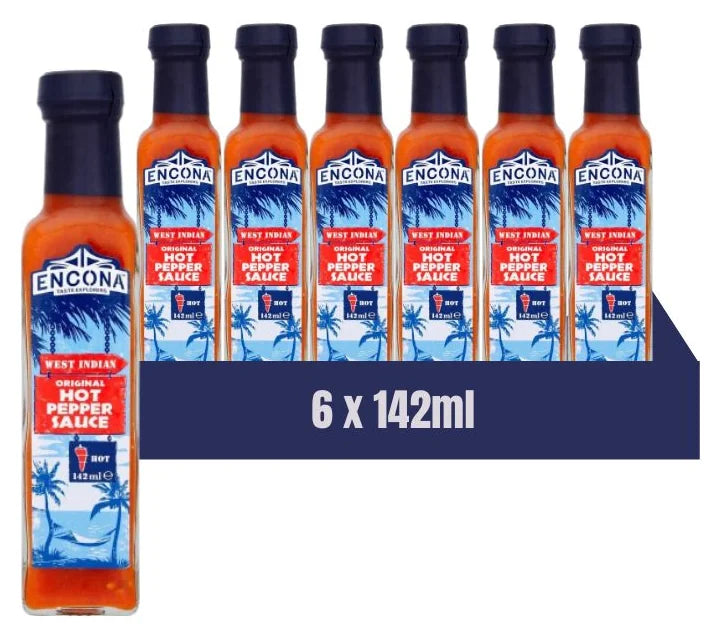 Encona West Indian Hot Pepper Sauce Original 142ML (Case of 6)