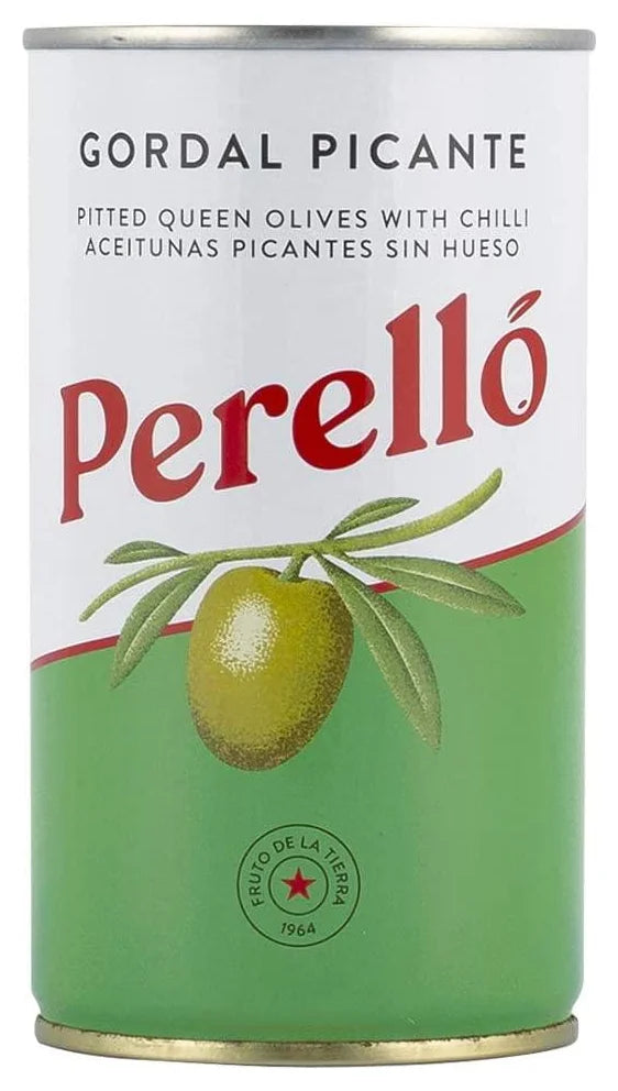 Perello Gordal Pitted Olives Tin 150G - World Food Shop