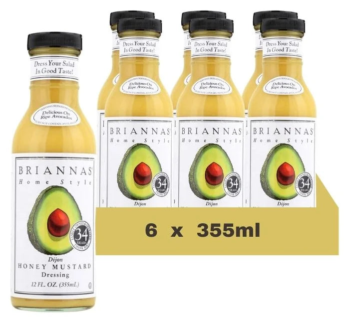 Briannas Dijon Honey Mustard Dressing 355Ml (Case of 6)