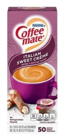 Coffee Mate Italian Sweet Cream Liquid 50 Count 10.60G - World Food Shop
