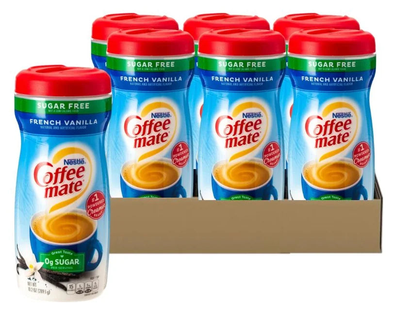 Coffee-Mate French Vanilla Sugar Free 10.2Oz (Case of 6)