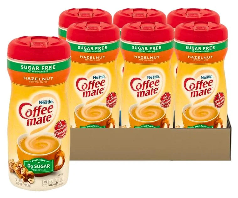 Coffee Mate Hazelnut Sugar Free 10.2Oz (Case of 6)