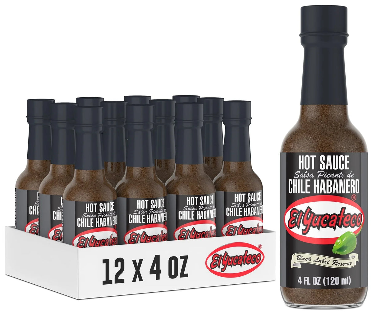 El Yucateco Habanero Black Label Reserve 120ml (Case of 12)