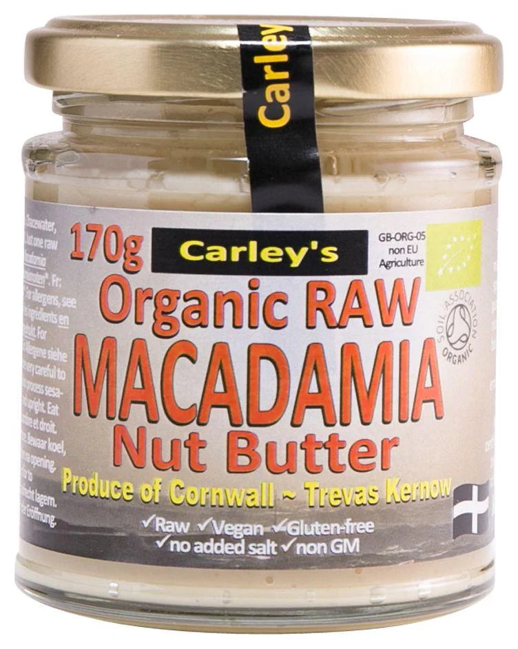 Carley's Organic Raw Macadamia Nut Butter 170G (Case of 6)