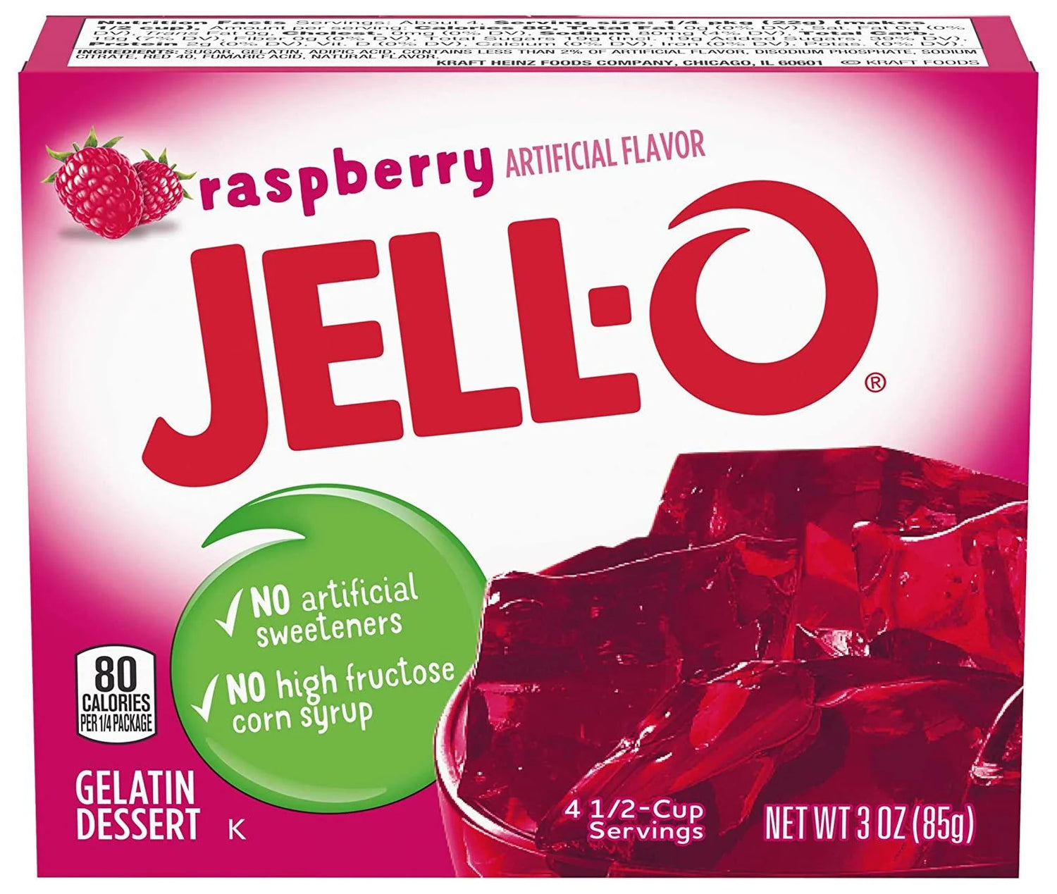 Jell-O Raspberry Gelatin 3Oz (85G) - World Food Shop