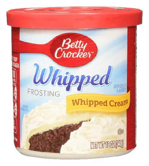 Betty Crocker Whipped Cream Frosting 340G (12oz) (Case of 8)