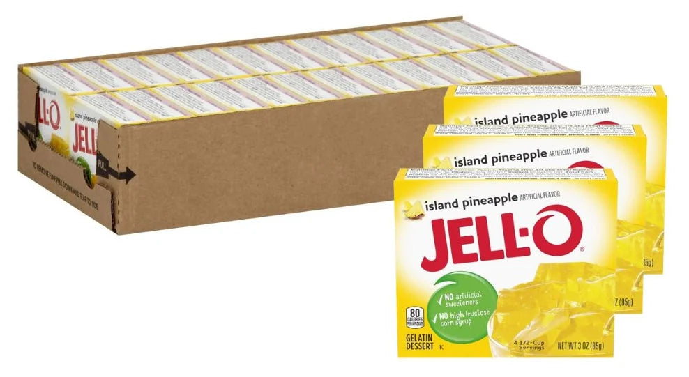 Jell-O Island Pineapple Gelatin 3oz (Case of 24)
