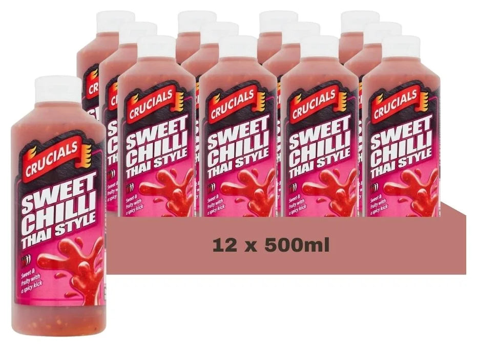 Crucials Thai Sweet Chilli Squeezy Sauce 500Ml (Case of 12)