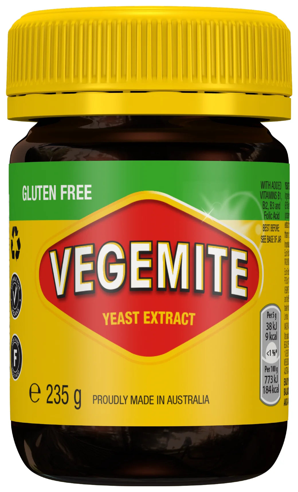 Kraft Vegemite Gluten Free 235G (Case of 8)