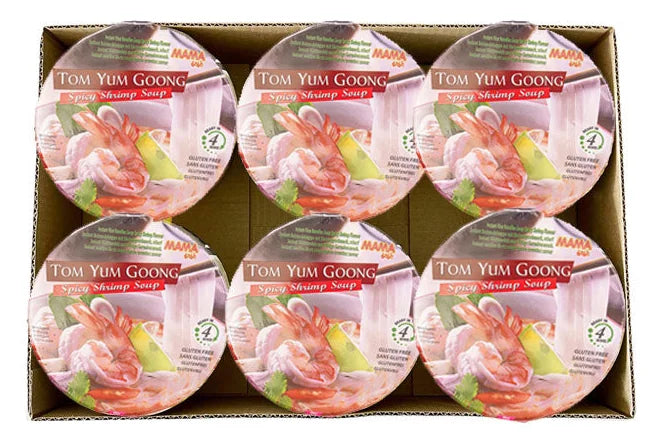 Mama Thai Shrimp Tom Yum Goong Rice Noodle 70G (Pack of 6)