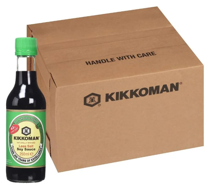 Kikkoman Less Salt Soy Sauce 250ML (Case of 6)