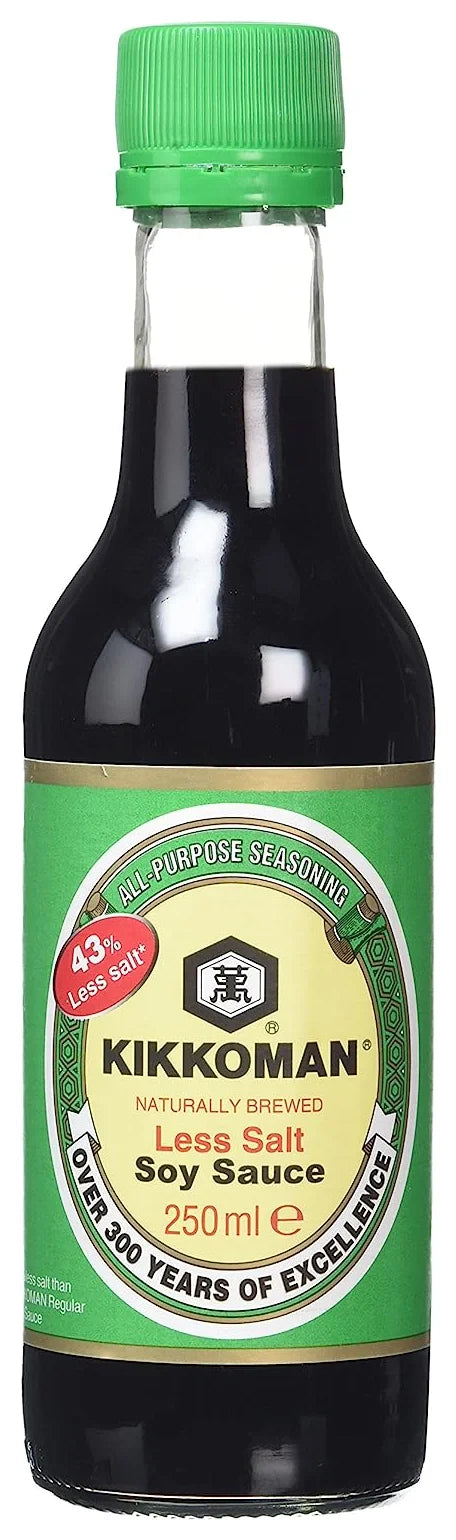 Kikkoman Less Salt Soy Sauce 250ML (Case of 6)