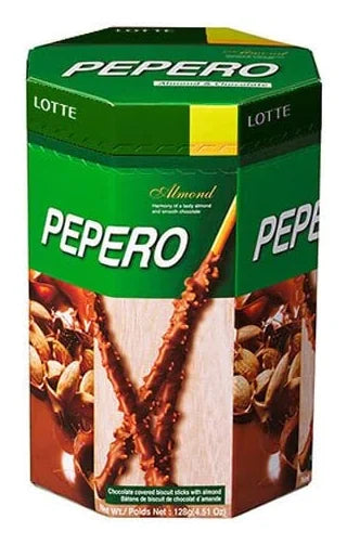 Lotte Pepero Almond Multi Pack 128G (Case of 9)