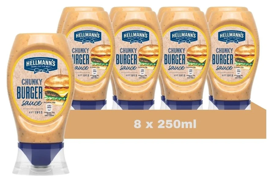 Hellmann's Chunky Burger Sauce 250ML (Case of 8)