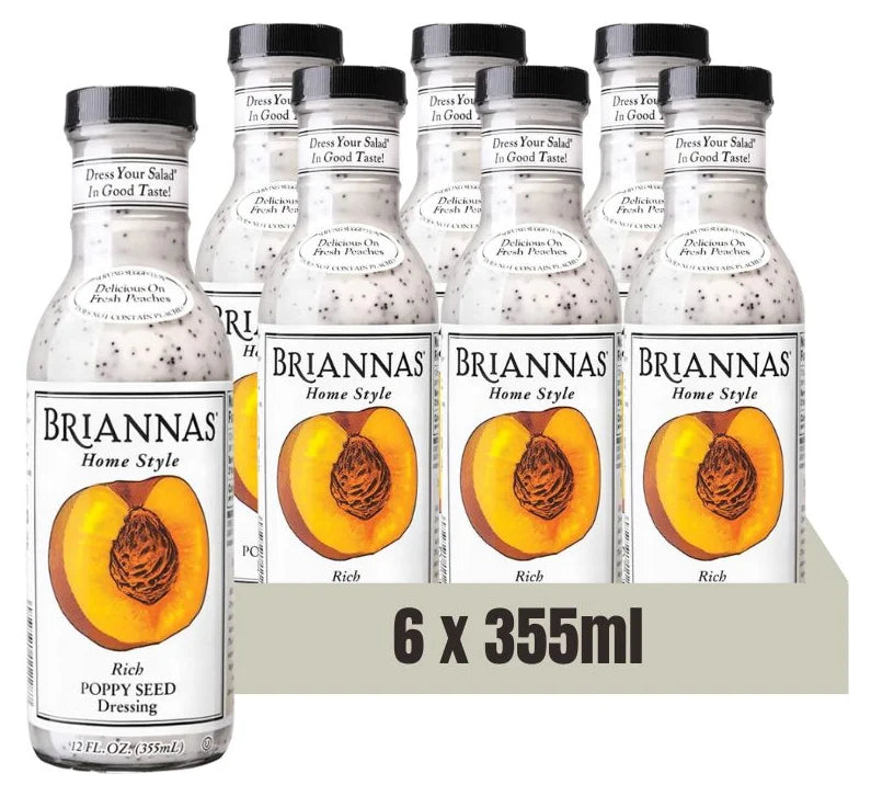 Briannas Rich Poppy Seed Dressing 355Ml (Case of 6)
