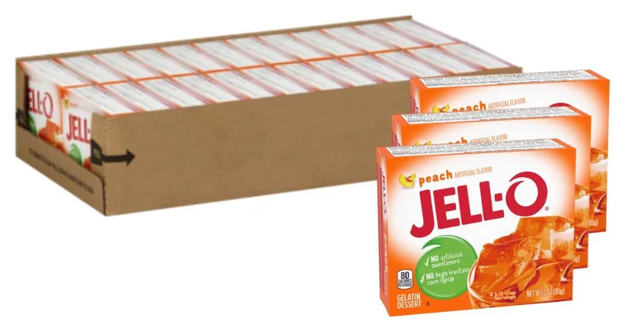 Jell-O Peach Gelatin 3Oz (85G) (Case of 24)