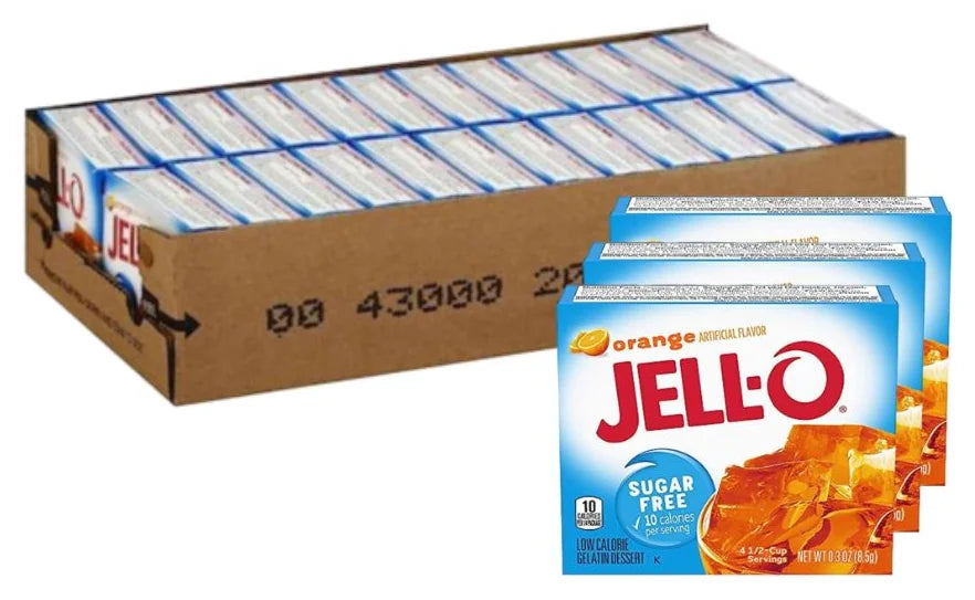 Jell-O Sugar Free Orange Gelatin 0.3oz (Case of 24)
