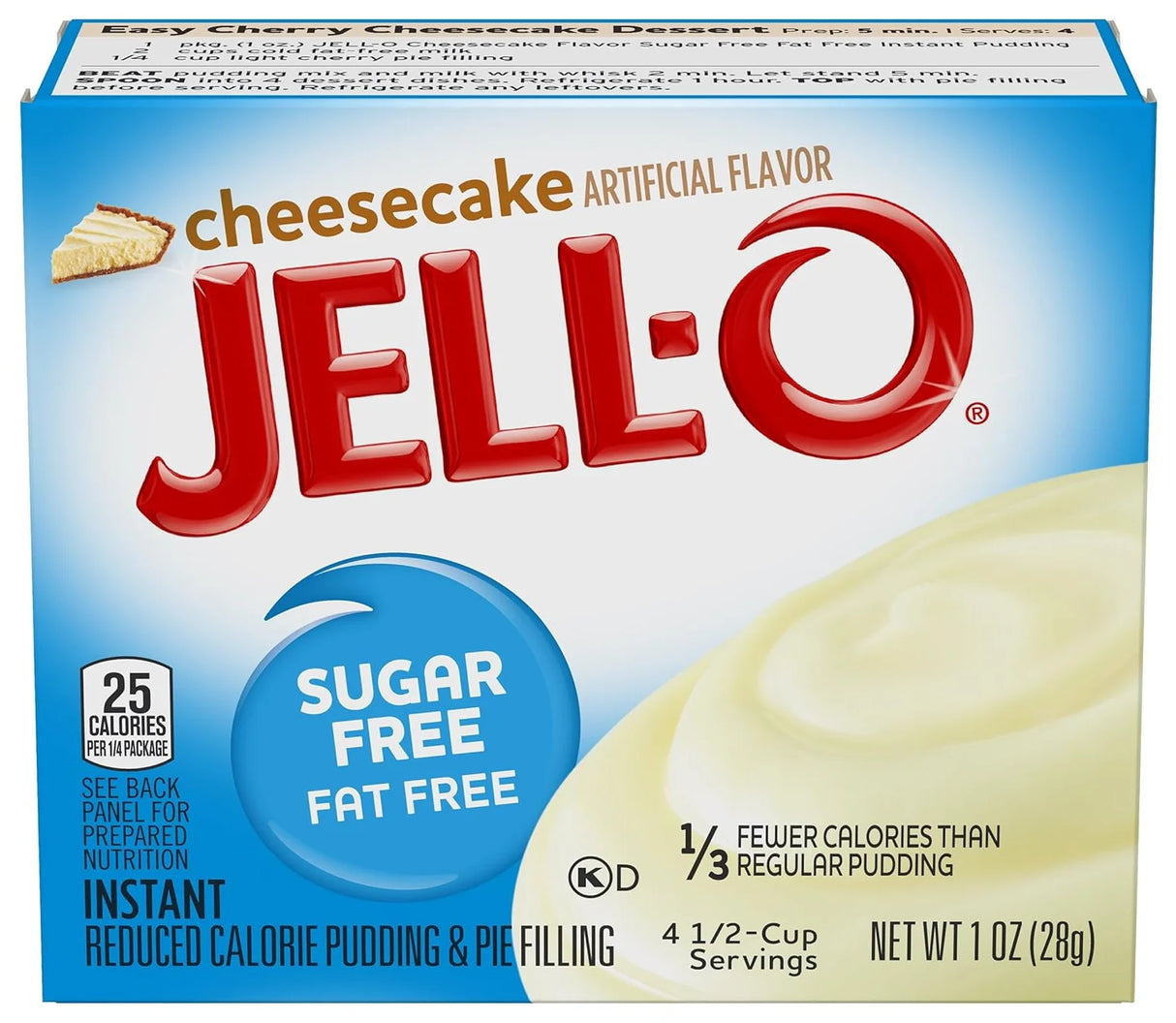Jell-O Sugar Free Cheesecake Instant Mix 28G