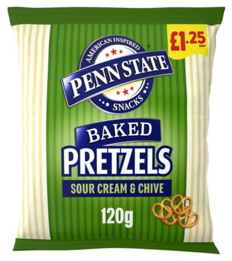 Penn State Sour Cream & Chive Pretzels 120G (Case of 14)