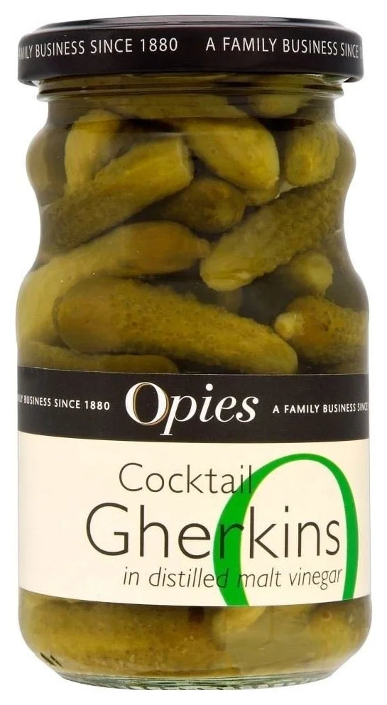 Opies Cocktail Gherkins In Distilled Malt Vinegar 227G (Case of 6)