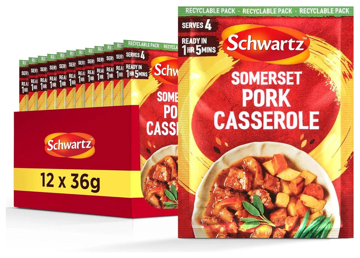 Schwartz Somerset Pork Casserole Recipe Mix 36G (Case of 12)