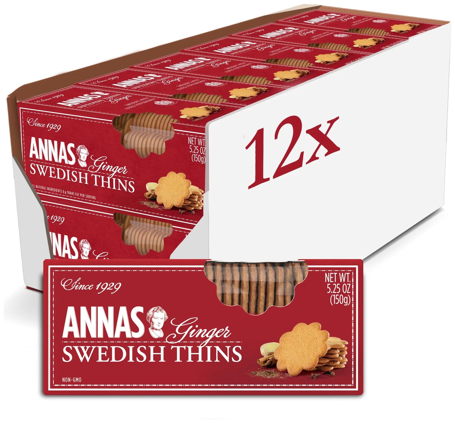 Anna's Ginger Thins 150G (Case of 12)