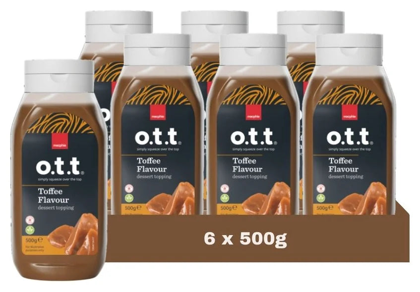 Macphie O.T.T Toffee Flavour Dessert Topping 500G (Case of 6)