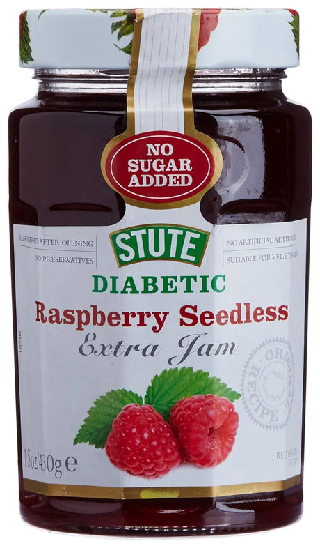 Stute Diabetic Raspberry Seedless Extra Jam 430g (Case of 6)