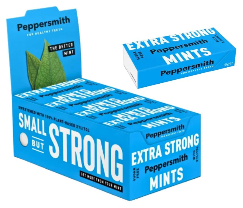 Peppersmith Extra Strong Mints with Xylitol 15G (Case of 12)