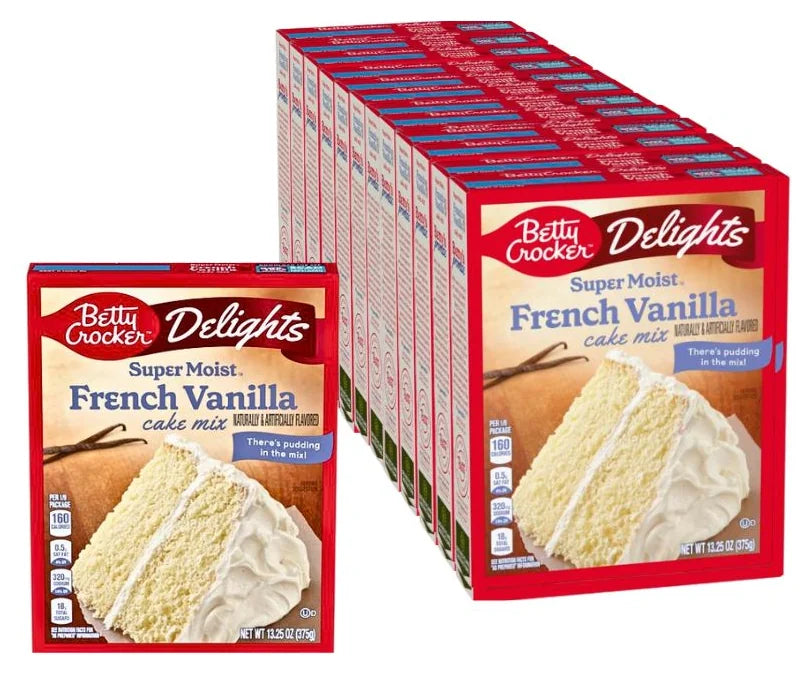Betty Crocker French Vanilla Cake Mix 13.25 Oz (Case of 12)