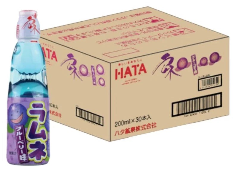 Hata Kosen Bottle Ramune Blueberry 200Ml (Case of 30)
