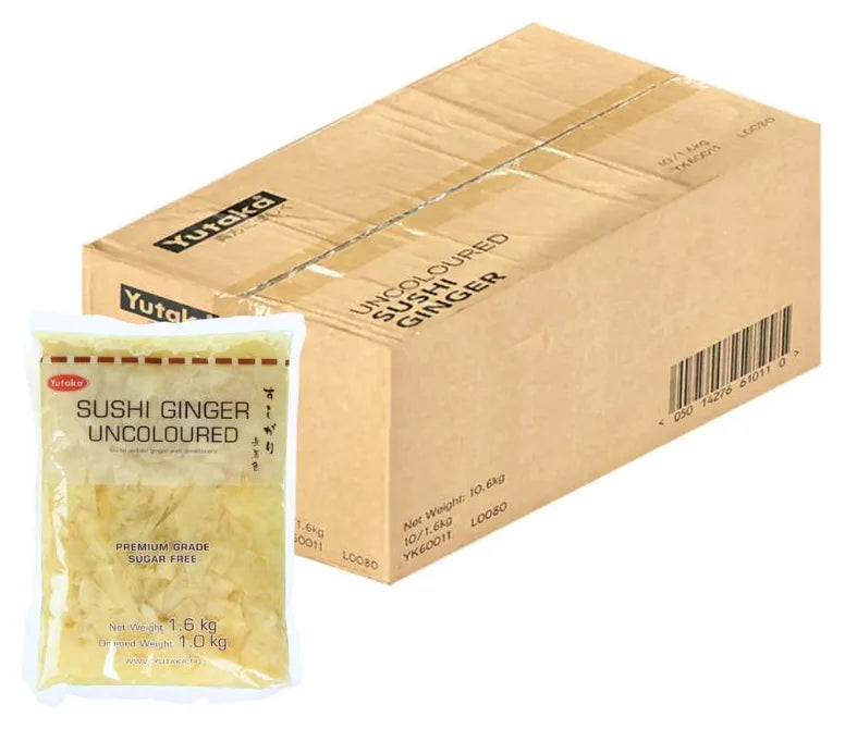 Yutaka Sushi Ginger Uncoloured 1.6KG (Case of 10)